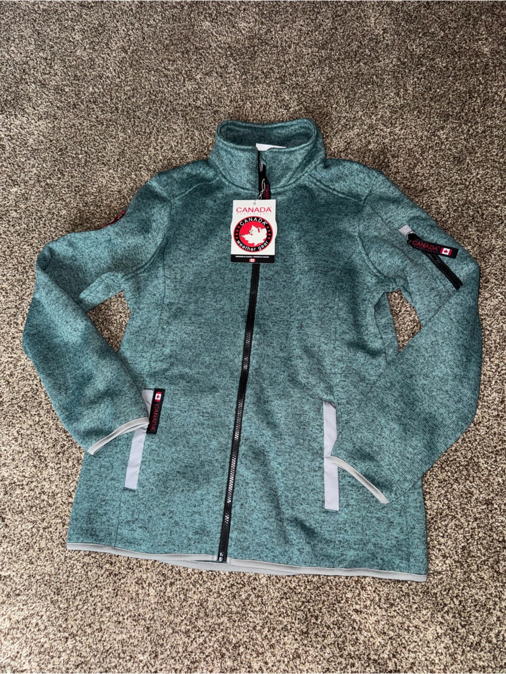NWT Canada Weather Gear Teal Full-Zip Jacket